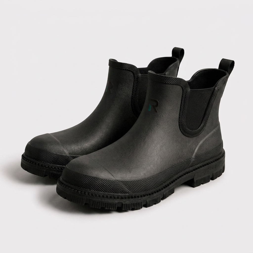 Pair of black ROVI BOOT waterproof anti-slip work boots